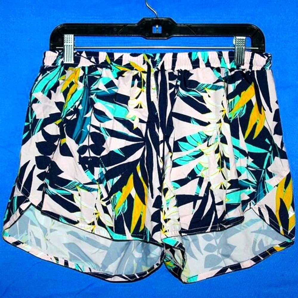 Old Navy Active Go-Dry Running Shorts - Women's Size L - Tropical Leaf Print